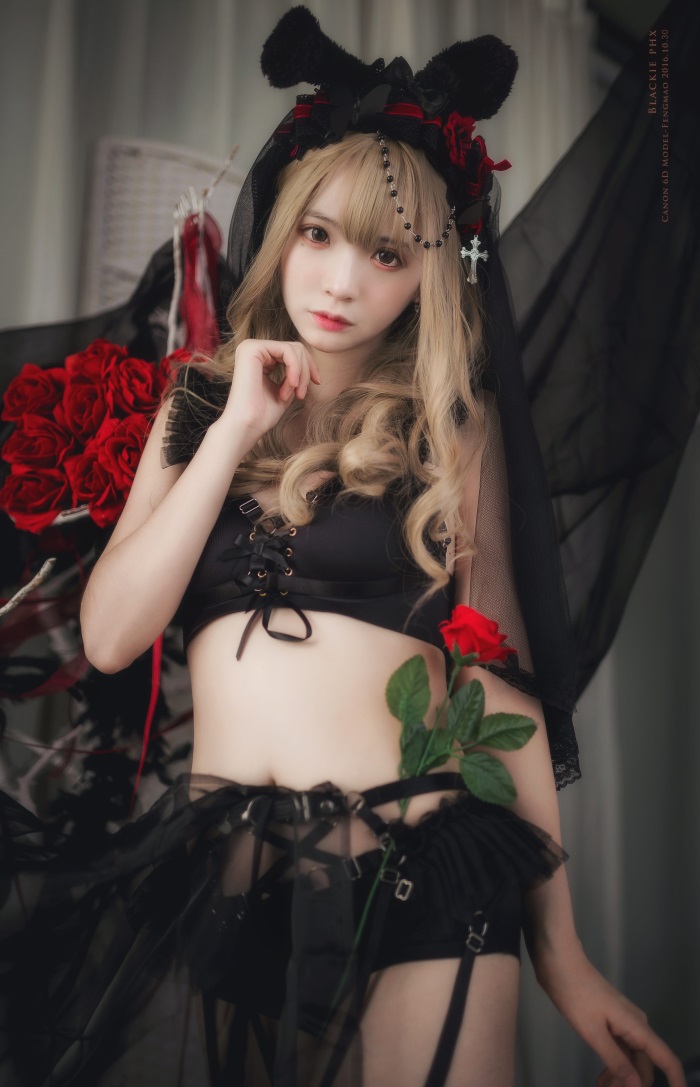 网荭Coser@疯猫ss -黑色玫瑰 [20P/27MB]插图