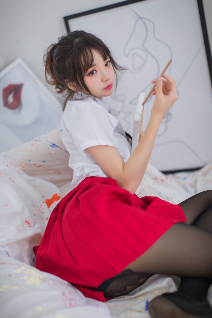 网荭Coser@疯猫ss -绝美画室JK [23P/172MB]