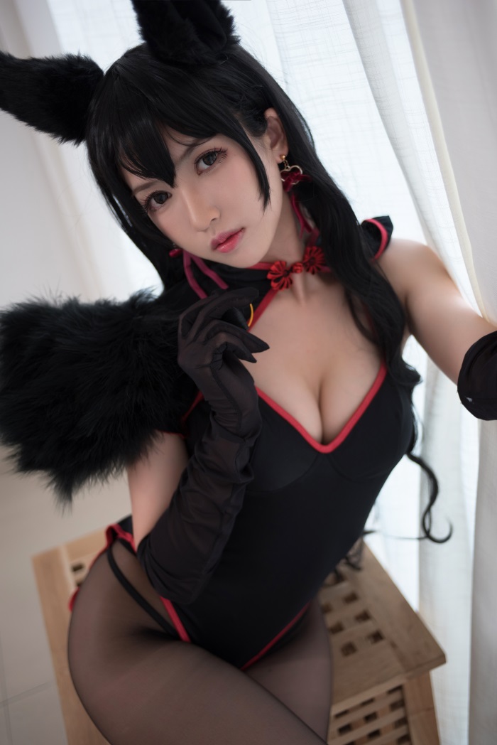 网荭Coser@鳗鱼霏儿 – 兽耳 黑丝 [13P/103MB]插图1