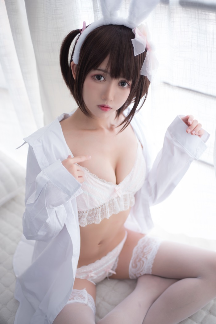 网荭Coser@鳗鱼霏儿 – 兽耳 白色蕾SI情趣 [17P/172MB]插图1